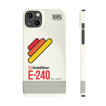 VHS Visions - retro Goldstar E-240 VHS tape inspired slim iPhone cases