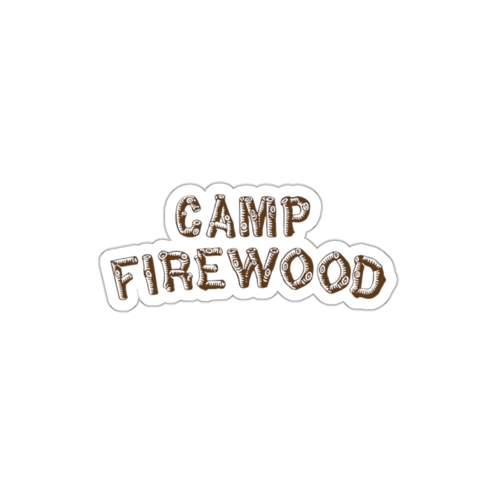 Wet Hot American Summer movie inspired Camp Firewood summer camp vinyl die cut stickers - Rerun Designs