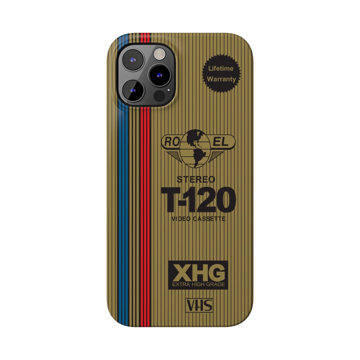 VHS Visions - retro RO EL stereo T-120 VHS tape inspired slim iPhone cases
