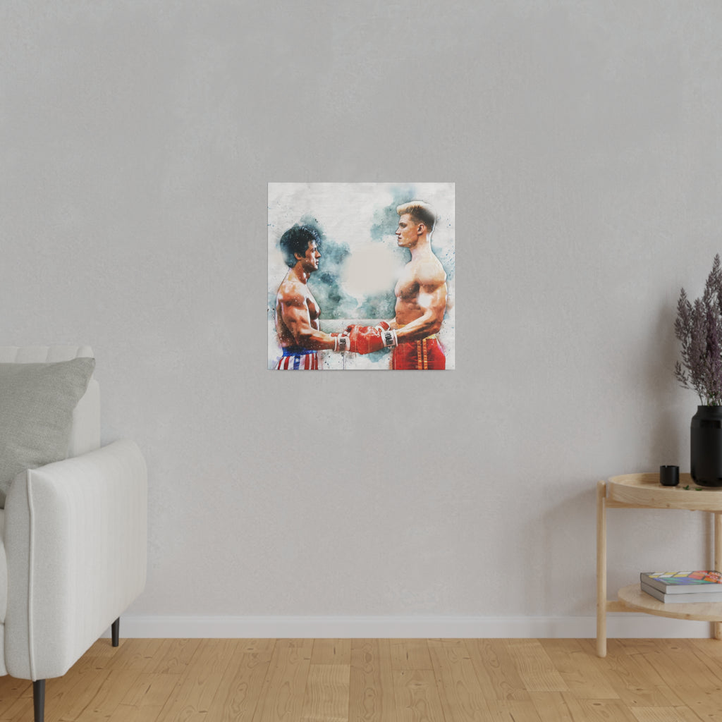 Rocky vs Drago "Standoff" matte canvas, stretched, 0.75" d, multiple sizes