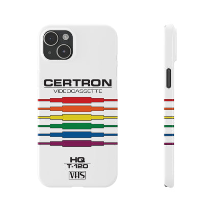 VHS Visions - retro Certron HQ T-120 VHS tape inspired slim iPhone cases