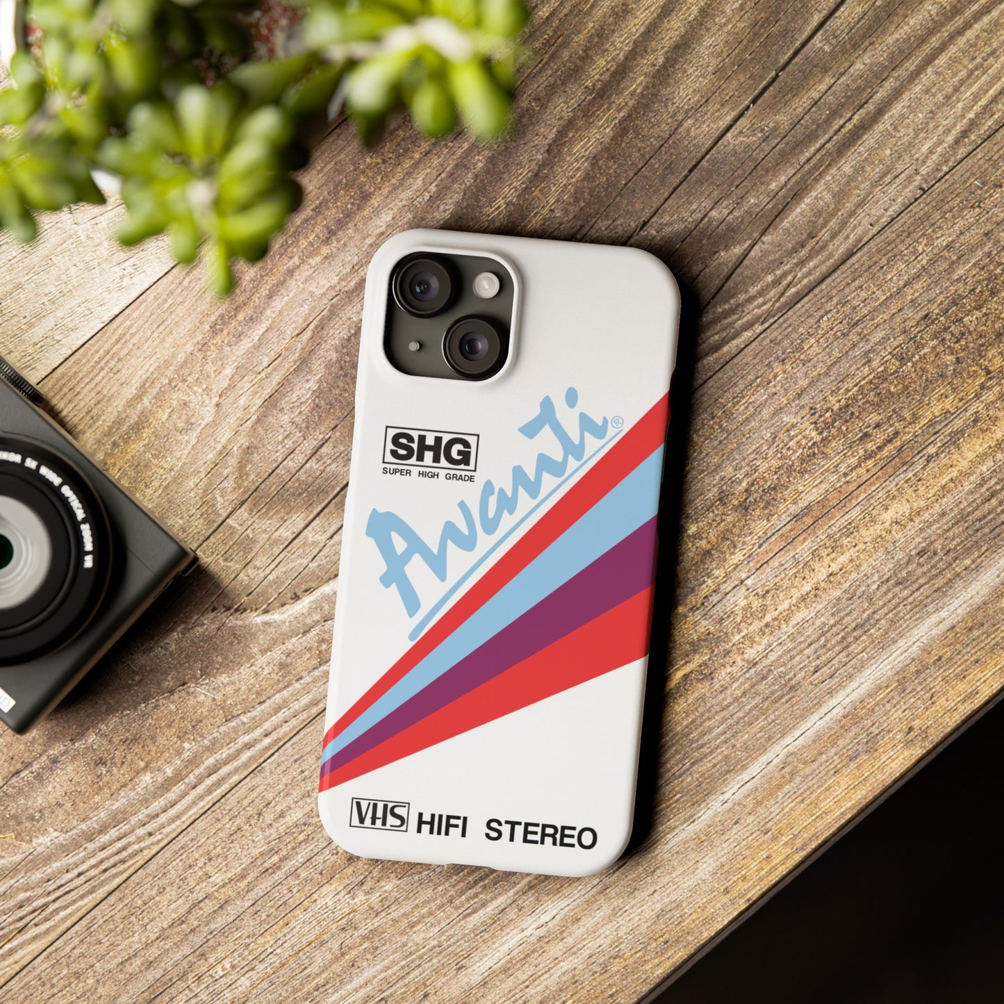 VHS Visions - retro Avanti SHG VHS tape inspired slim iPhone cases