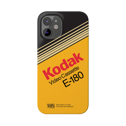 VHS Visions - retro Kodak E180 VHS tape inspired slim iPhone cases