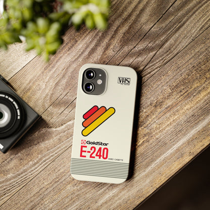 VHS Visions - retro Goldstar E-240 VHS tape inspired slim iPhone cases