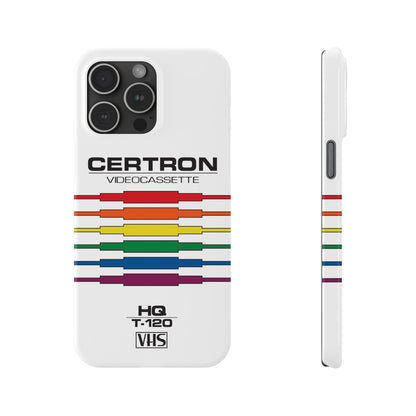 VHS Visions - retro Certron HQ T-120 VHS tape inspired slim iPhone cases