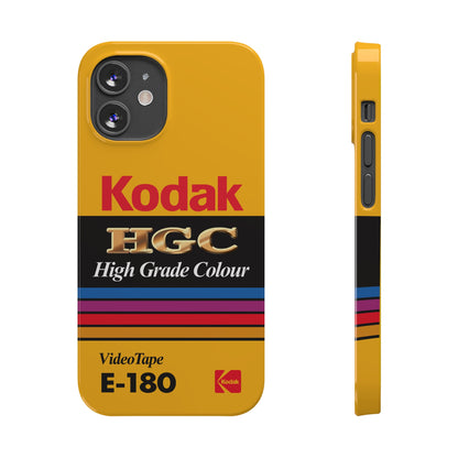 VHS Visions - retro Kodak HGC High Grade Colour E-180 VHS tape inspired slim iPhone cases
