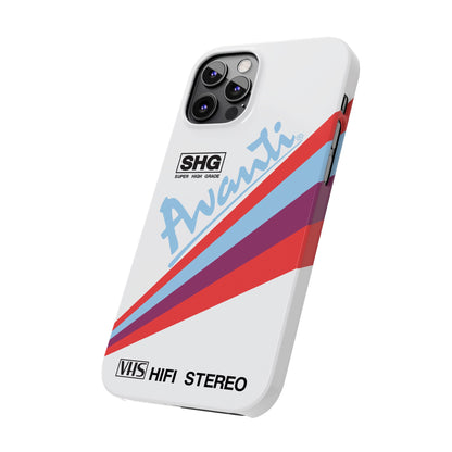 VHS Visions - retro Avanti SHG VHS tape inspired slim iPhone cases