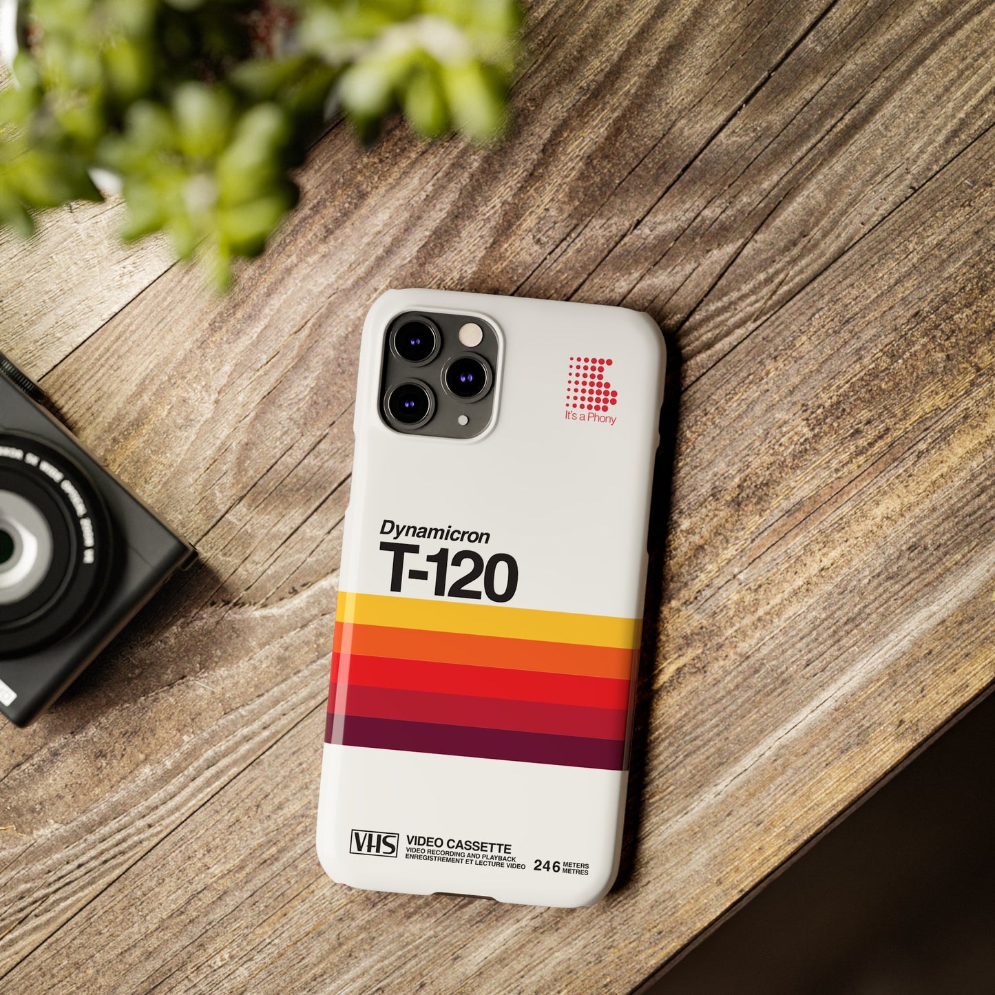 VHS Visions - retro Sony Dynamicron T120 VHS tape inspired slim iPhone cases