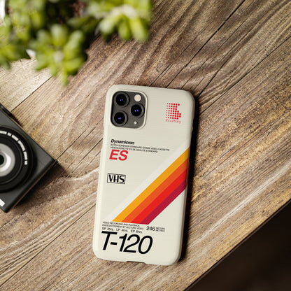 VHS Visions - retro Sony ES T-120 VHS tape inspired slim iPhone cases