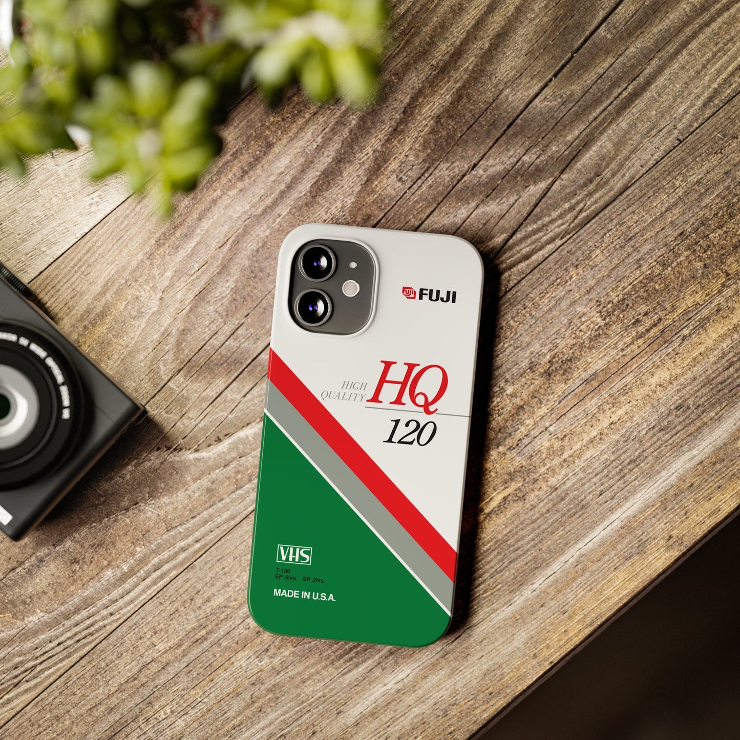 VHS Visions - retro Fuji HQ 120 VHS tape inspired slim iPhone cases