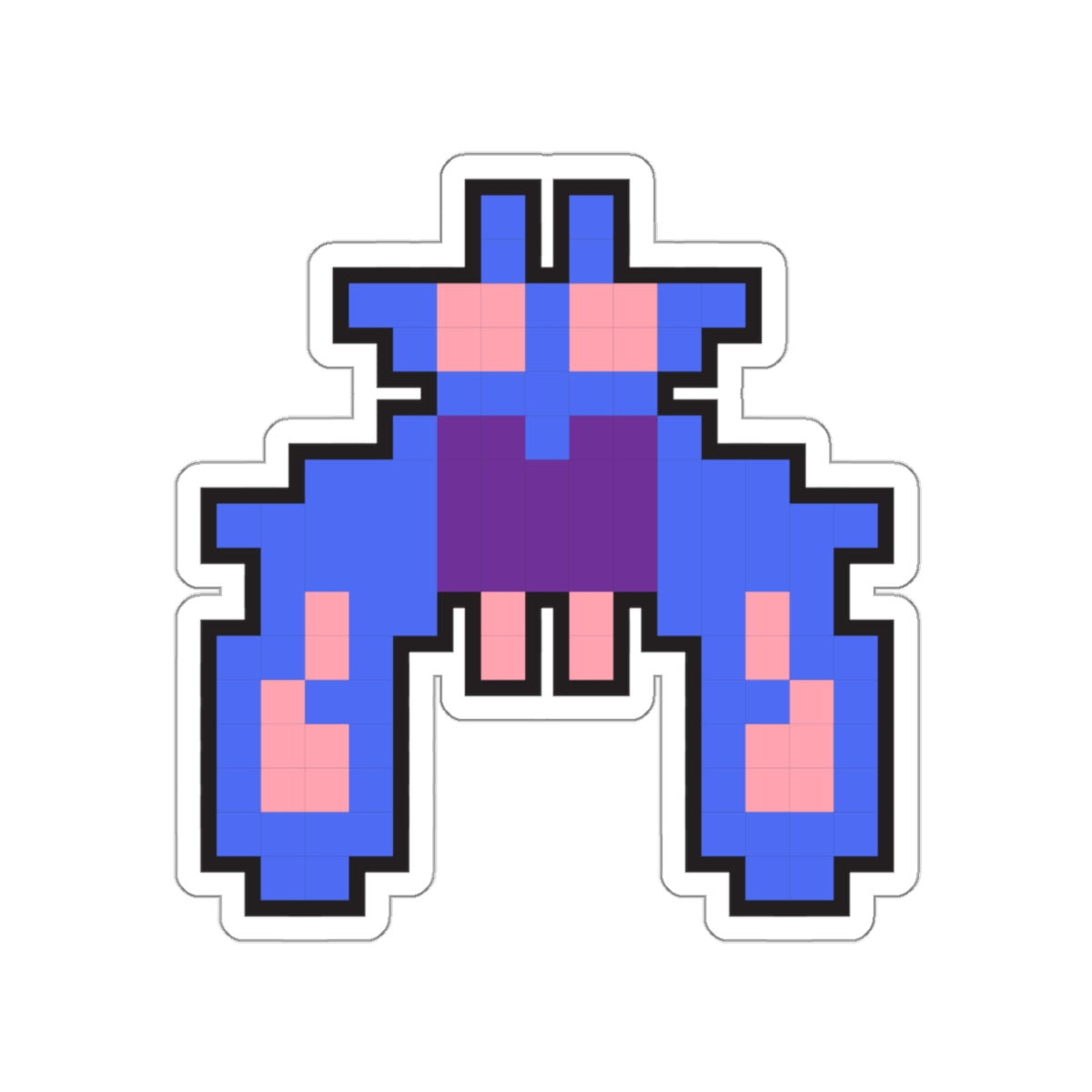 8-bit Legends: Galaga Purple Boss die-cut stickers