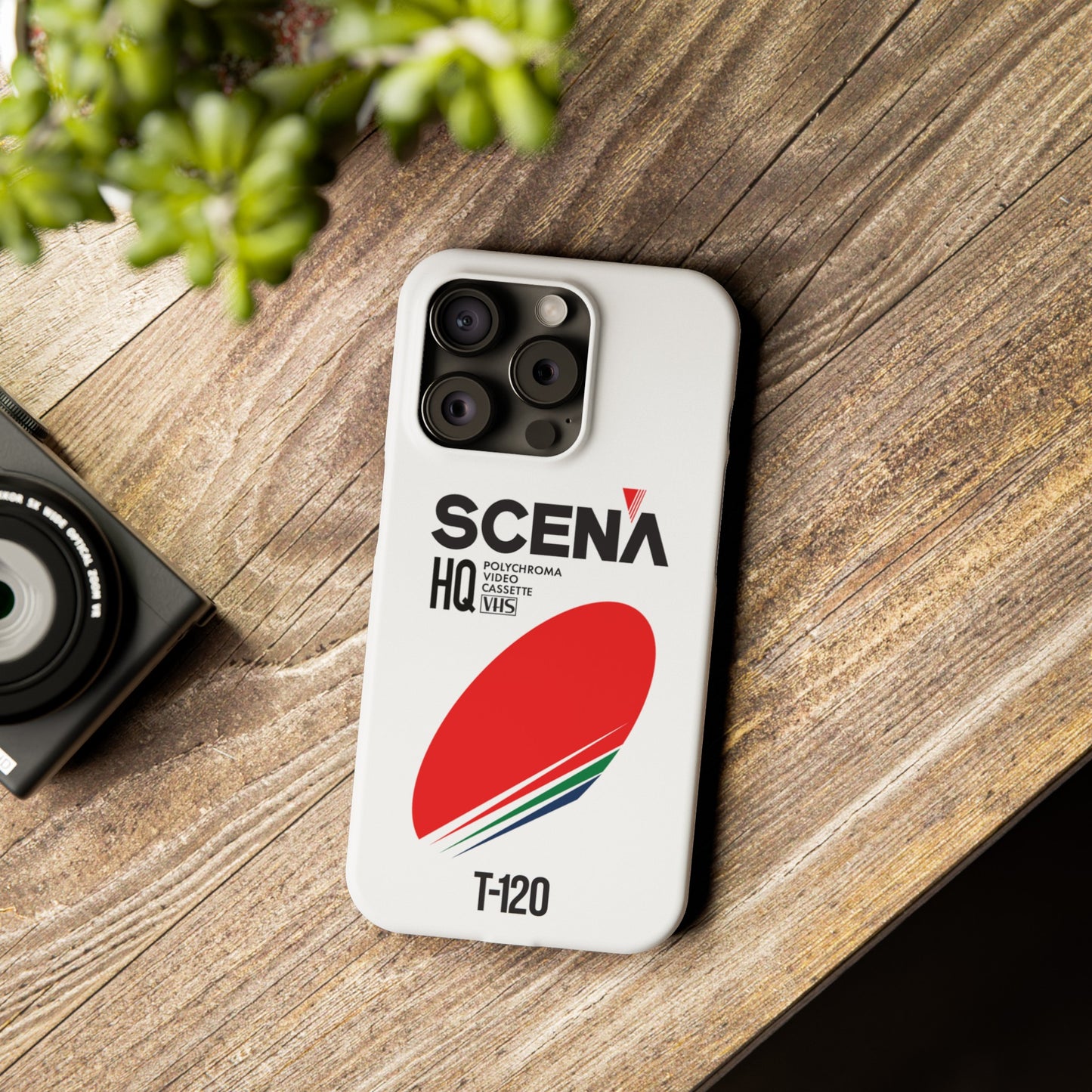 VHS Visions - retro Scena HQ T-120 VHS tape inspired slim iPhone cases