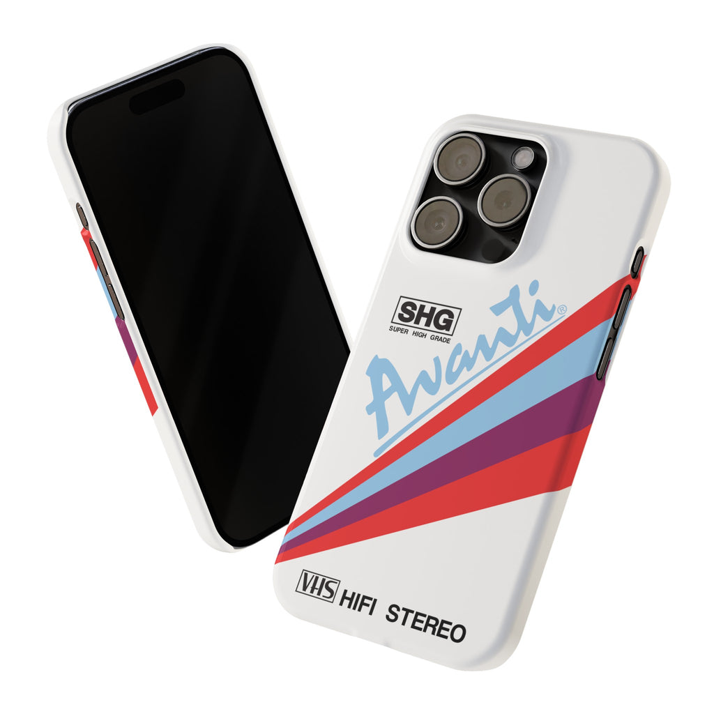 VHS Visions - retro Avanti SHG VHS tape inspired slim iPhone cases