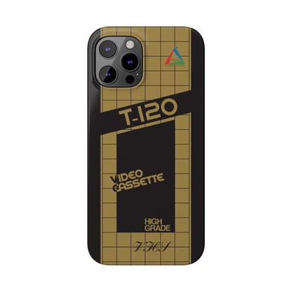 VHS Visions - retro ESC T-120 VHS tape inspired slim iPhone cases