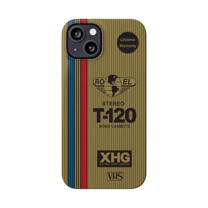 VHS Visions - retro RO EL stereo T-120 VHS tape inspired slim iPhone cases