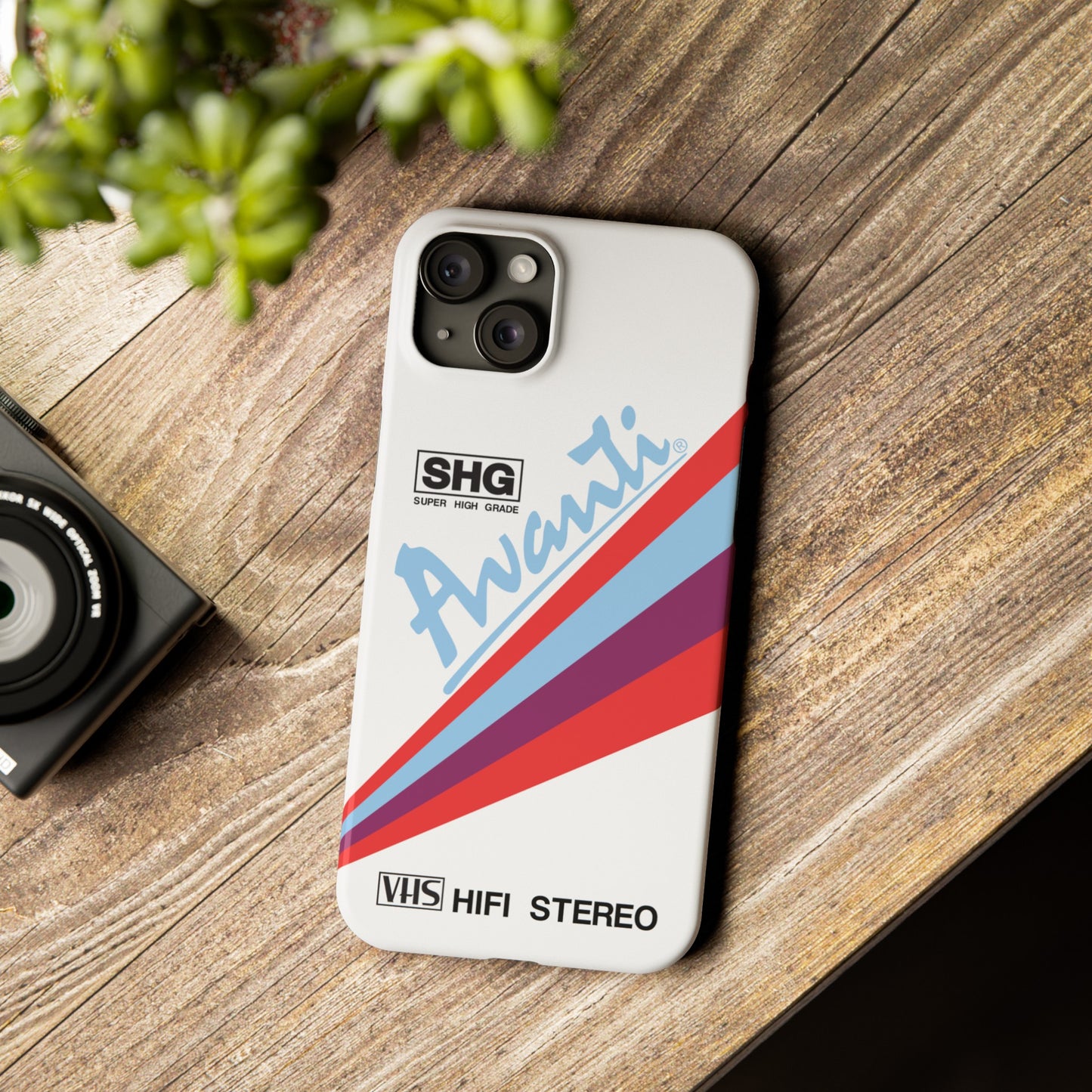 VHS Visions - retro Avanti SHG VHS tape inspired slim iPhone cases