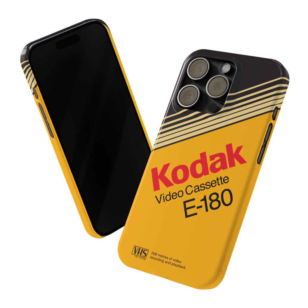 VHS Visions - retro Kodak E180 VHS tape inspired slim iPhone cases