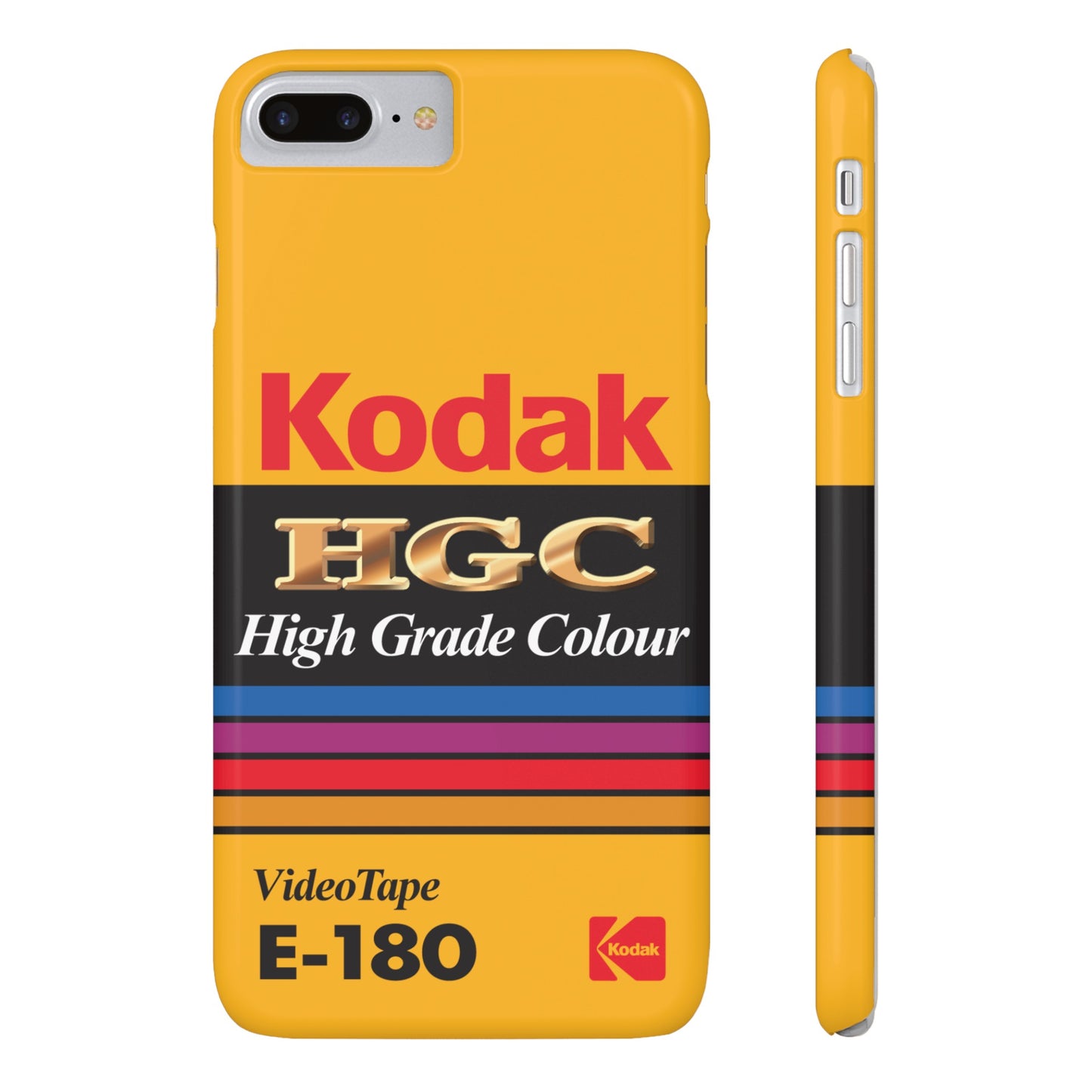 VHS Visions - retro Kodak HGC High Grade Colour E-180 VHS tape inspired slim iPhone cases