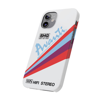 VHS Visions - retro Avanti SHG VHS tape inspired slim iPhone cases
