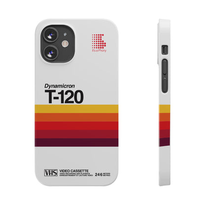 VHS Visions - retro Sony Dynamicron T120 VHS tape inspired slim iPhone cases