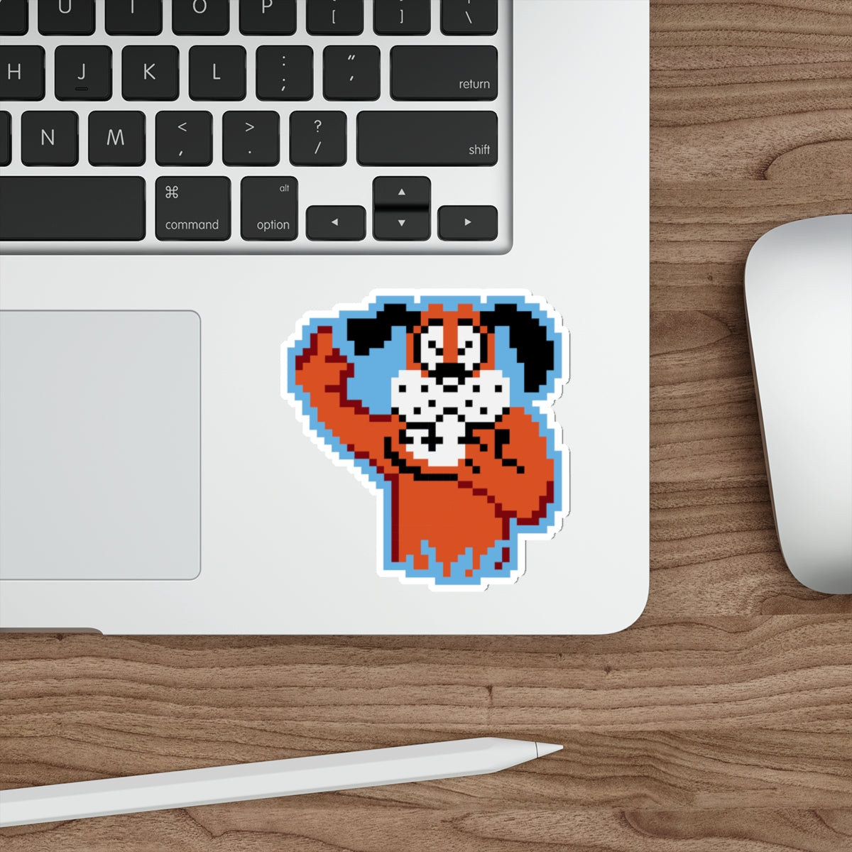 8-bit Legends: Duck Hunt "Flipping the Bird" die-cut stickers