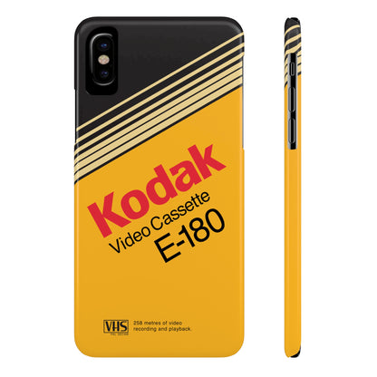 VHS Visions - retro Kodak E180 VHS tape inspired slim iPhone cases