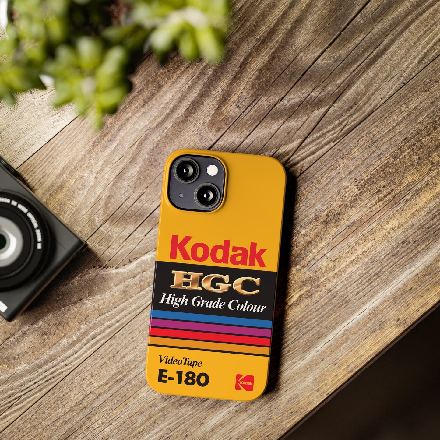 VHS Visions - retro Kodak HGC High Grade Colour E-180 VHS tape inspired slim iPhone cases