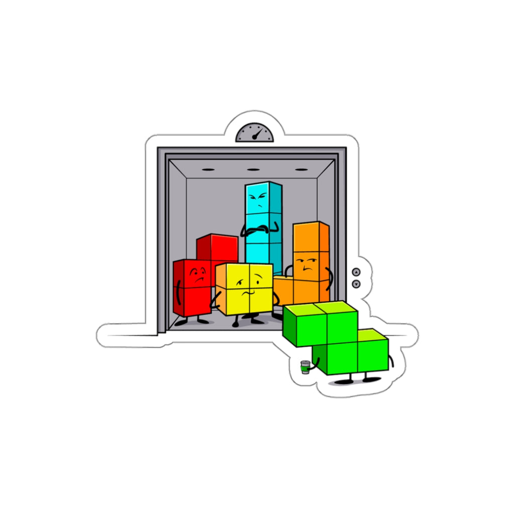 NES Tetris inspired "You Don't Fit In" die-cut stickers - Rerun Designs