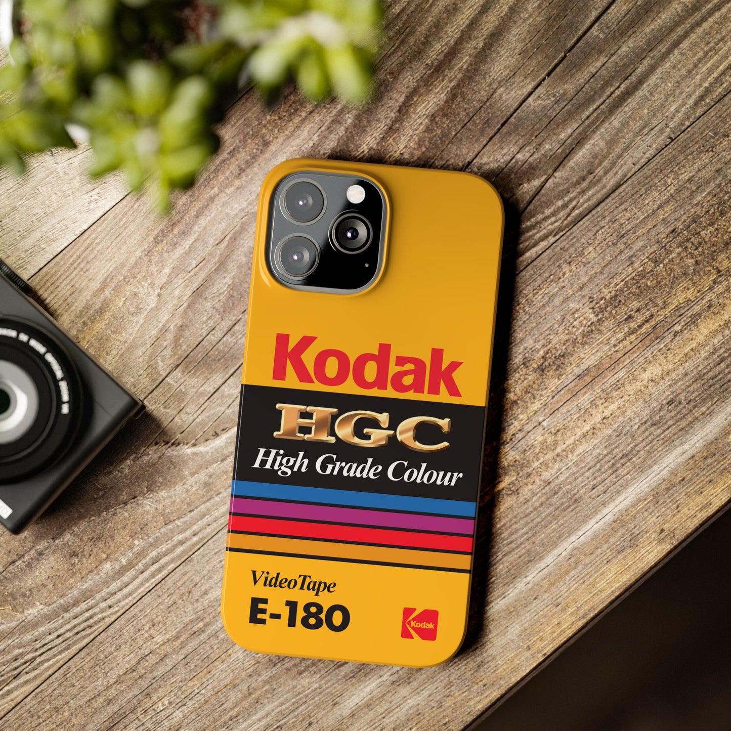 VHS Visions - retro Kodak HGC High Grade Colour E-180 VHS tape inspired slim iPhone cases