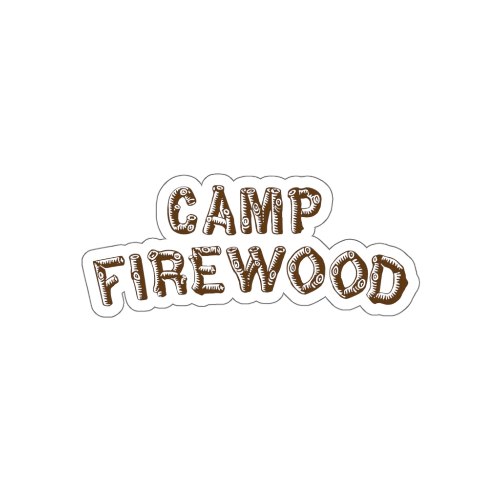 Wet Hot American Summer movie inspired Camp Firewood summer camp vinyl die cut stickers - Rerun Designs