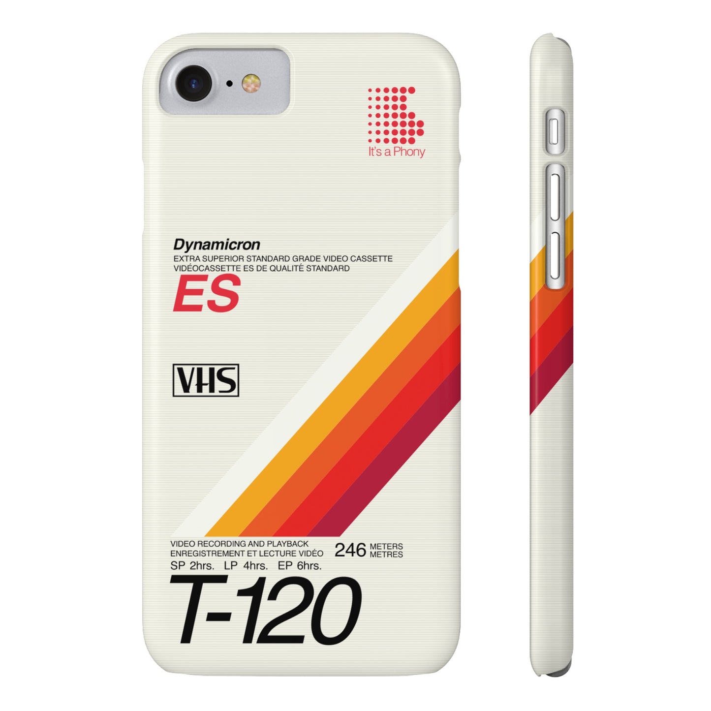 VHS Visions - retro Sony ES T-120 VHS tape inspired slim iPhone cases