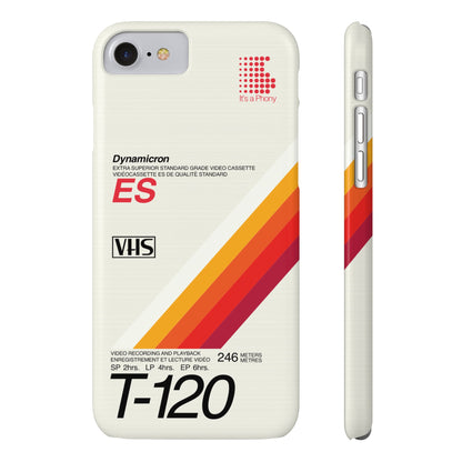 VHS Visions - retro Sony ES T-120 VHS tape inspired slim iPhone cases