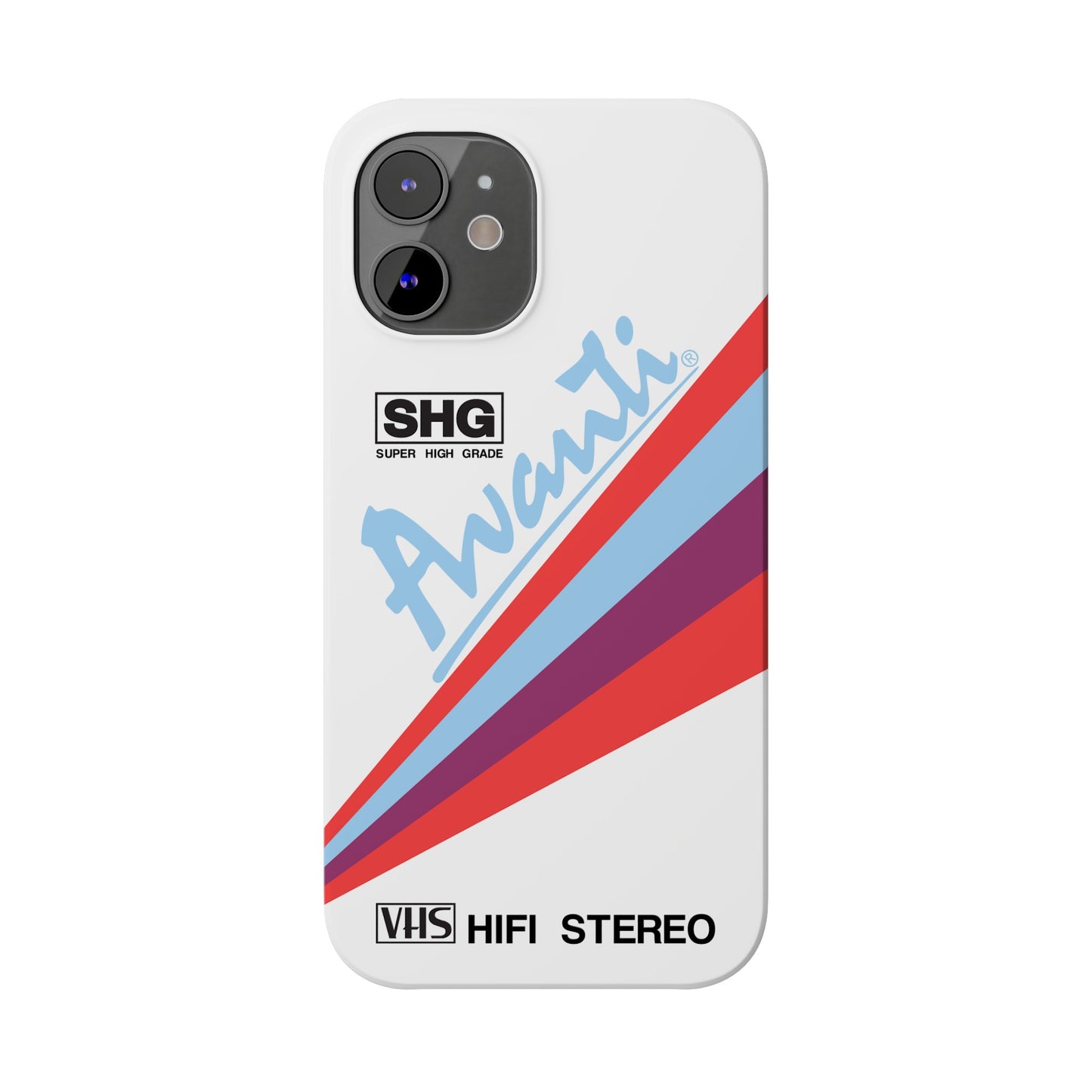 VHS Visions - retro Avanti SHG VHS tape inspired slim iPhone cases
