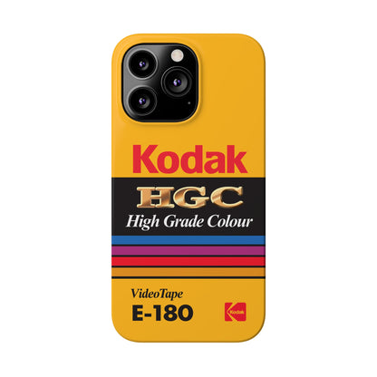 VHS Visions - retro Kodak HGC High Grade Colour E-180 VHS tape inspired slim iPhone cases