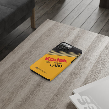 VHS Visions - retro Kodak E180 VHS tape inspired slim iPhone cases