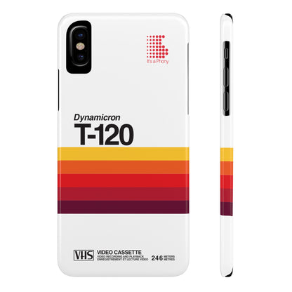 VHS Visions - retro Sony Dynamicron T120 VHS tape inspired slim iPhone cases