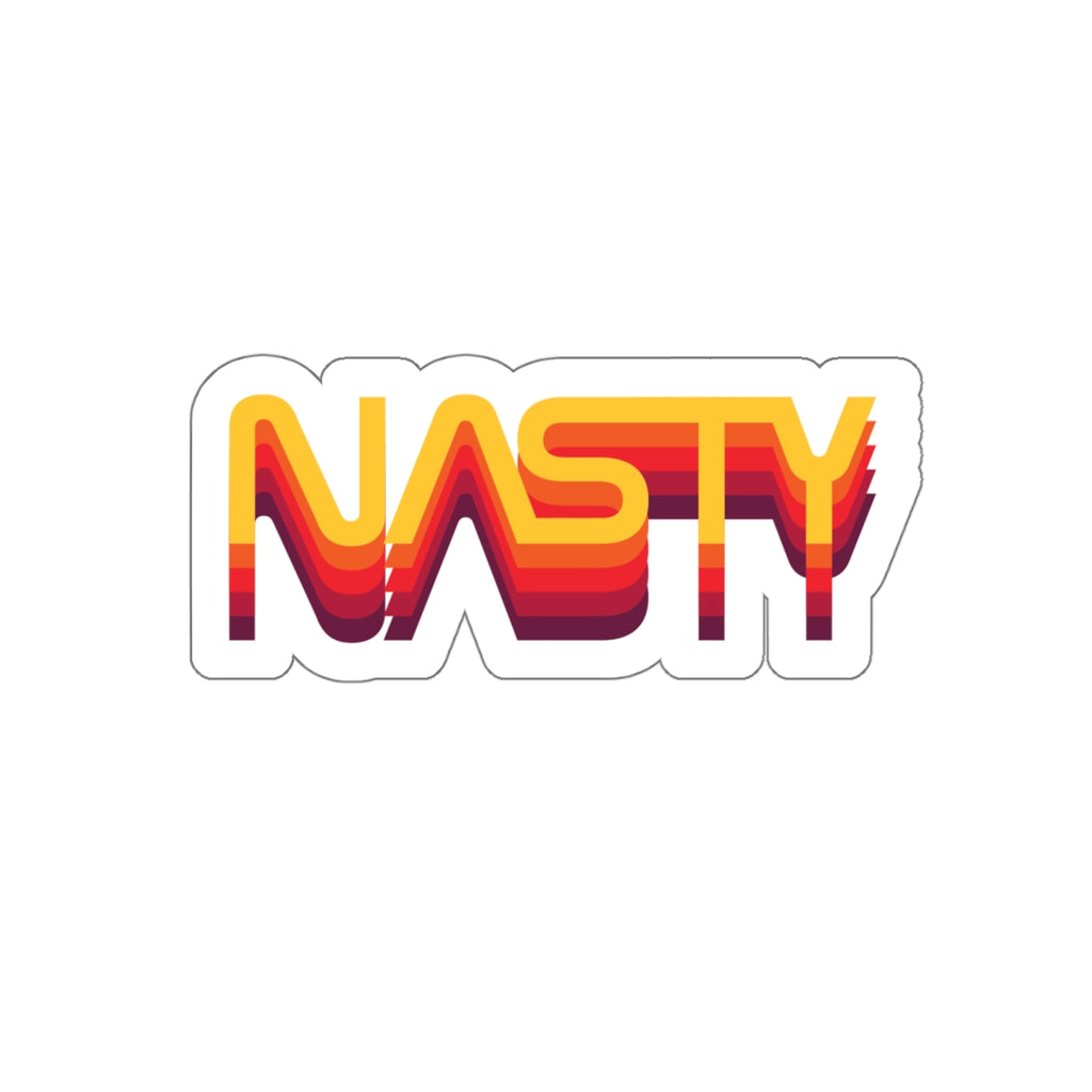 NASTY vintage sunset vibes NASA logo inspired die-cut stickers - Rerun Designs