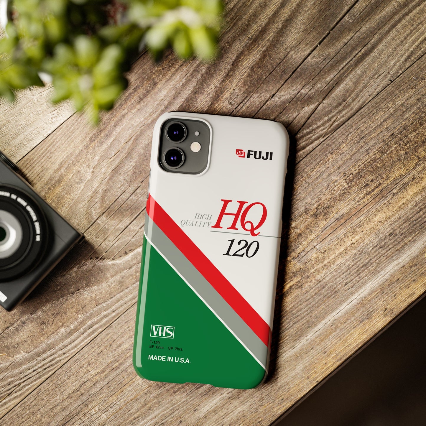 VHS Visions - retro Fuji HQ 120 VHS tape inspired slim iPhone cases