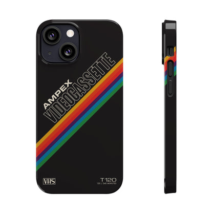 VHS Visions - retro AMPEX T-120 VHS tape inspired slim iPhone cases