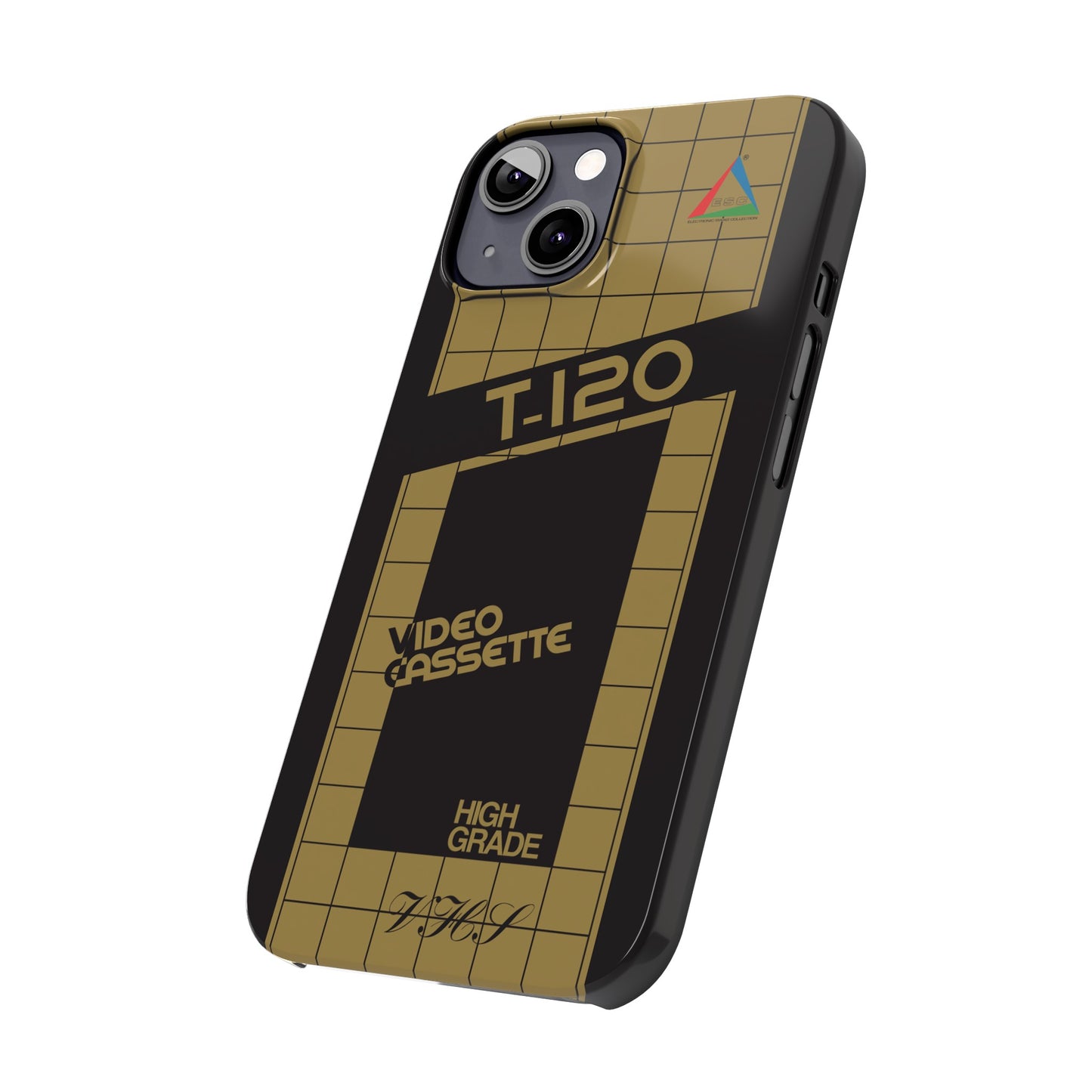 VHS Visions - retro ESC T-120 VHS tape inspired slim iPhone cases