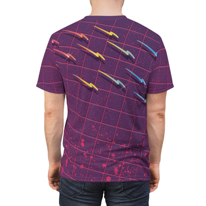 The Grid - Trapper Keeper inspired unisex cut & sew all over print tee
