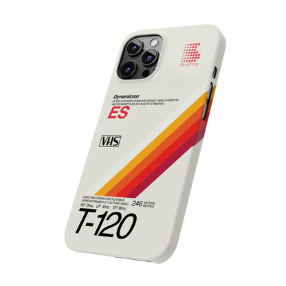 VHS Visions - retro Sony ES T-120 VHS tape inspired slim iPhone cases