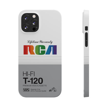 VHS Visions - retro RCA HI FI T-120 VHS tape inspired slim iPhone cases