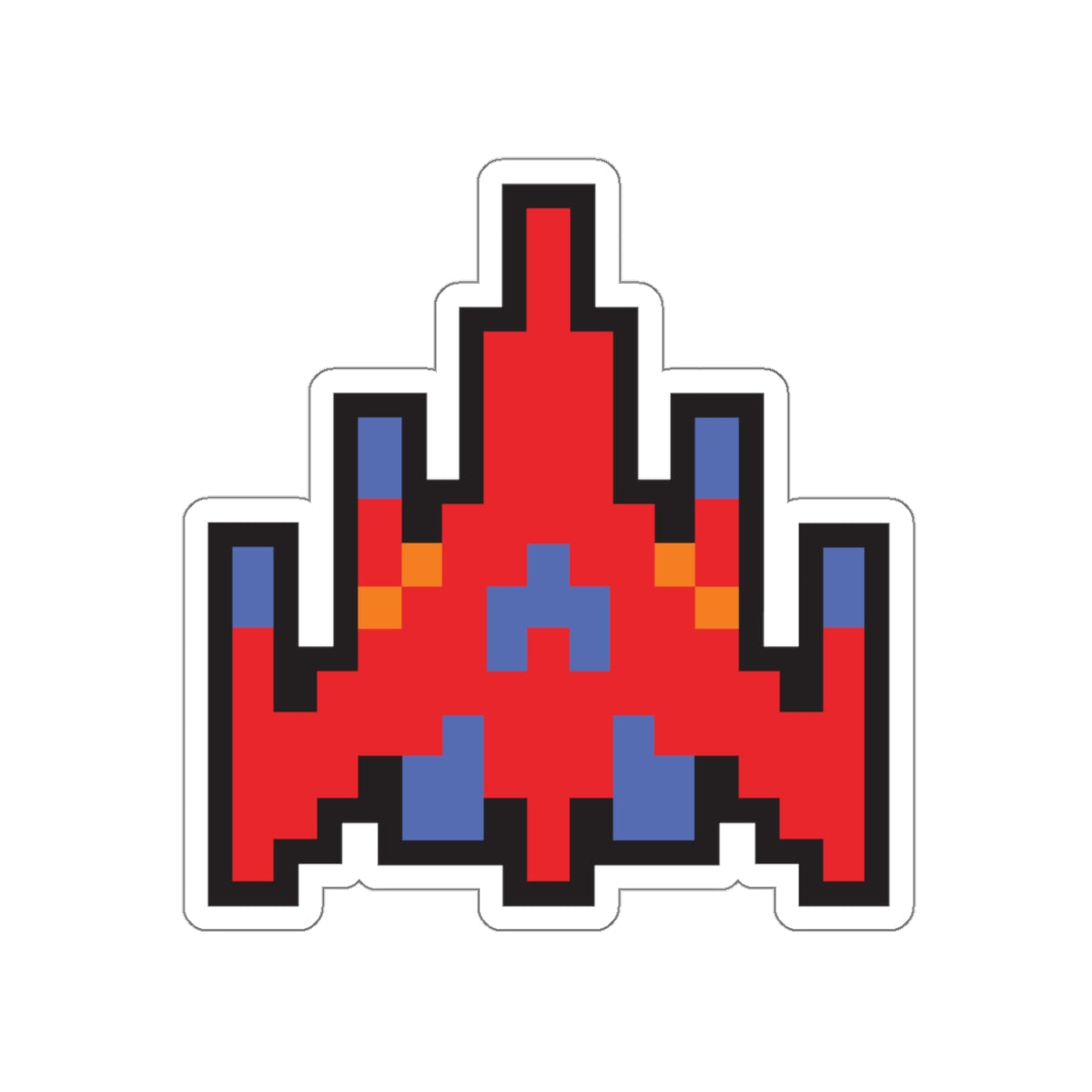 8-bit Legends: Galaga Red Fighter die-cut stickers