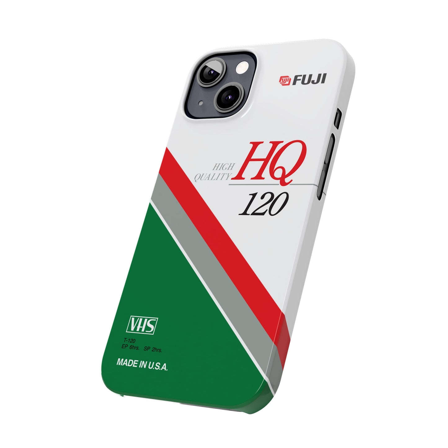 VHS Visions - retro Fuji HQ 120 VHS tape inspired slim iPhone cases