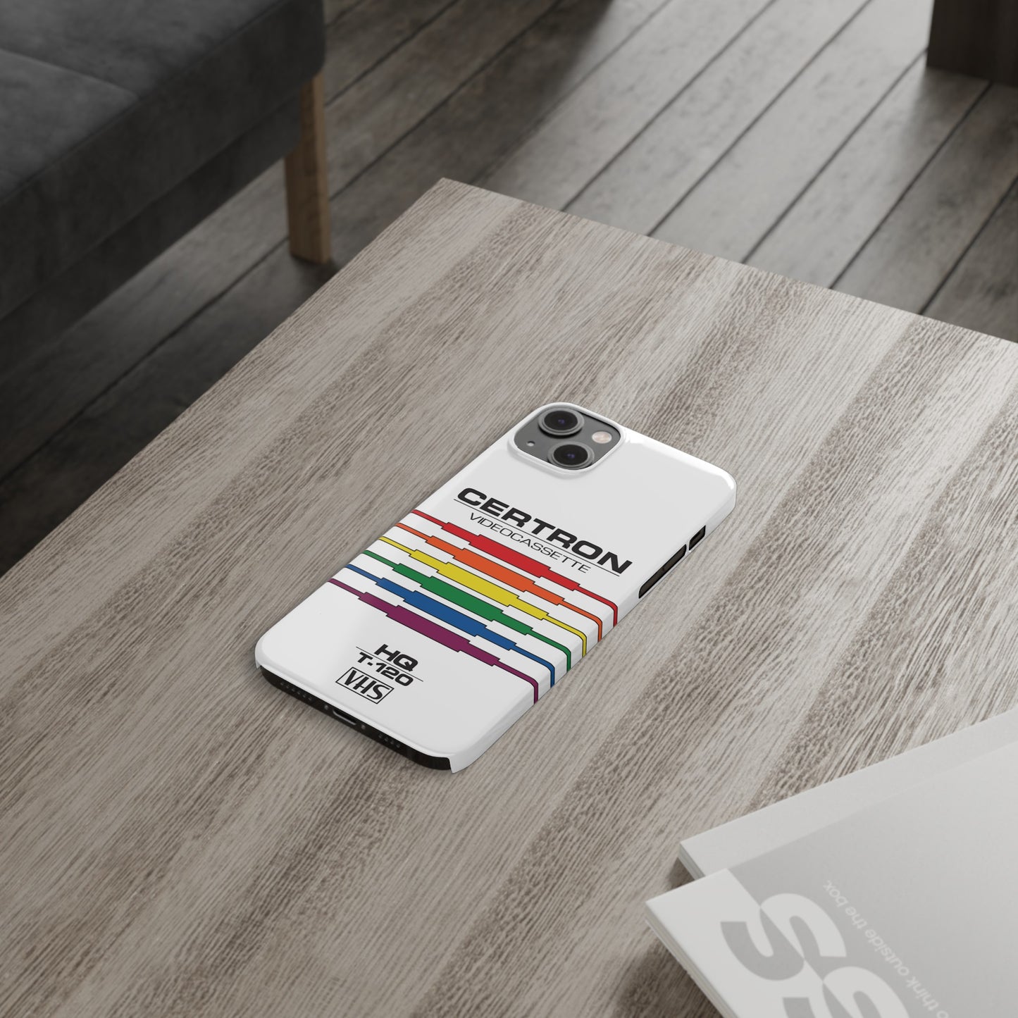 VHS Visions - retro Certron HQ T-120 VHS tape inspired slim iPhone cases