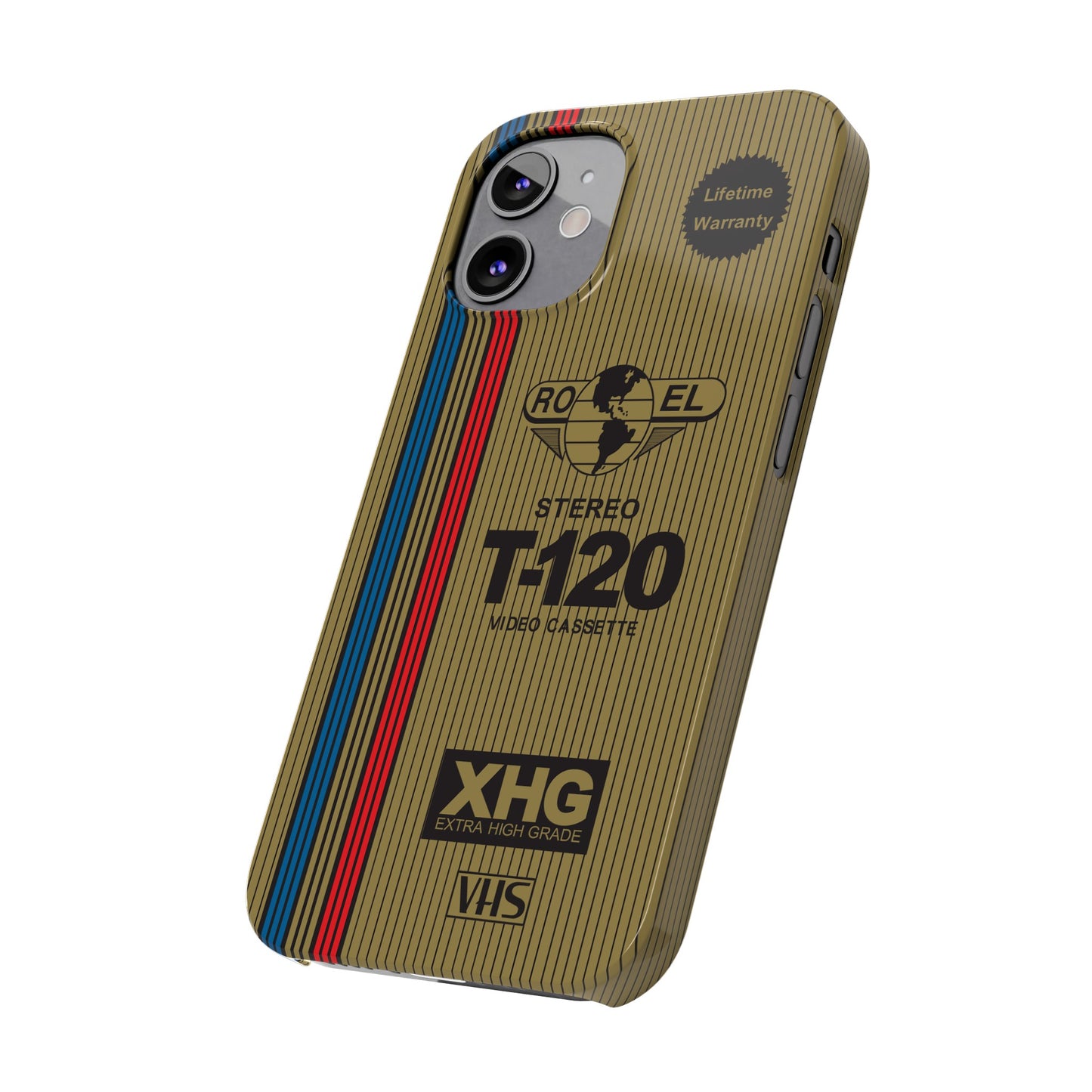 VHS Visions - retro RO EL stereo T-120 VHS tape inspired slim iPhone cases