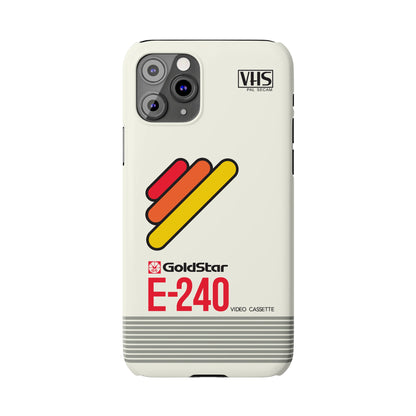 VHS Visions - retro Goldstar E-240 VHS tape inspired slim iPhone cases
