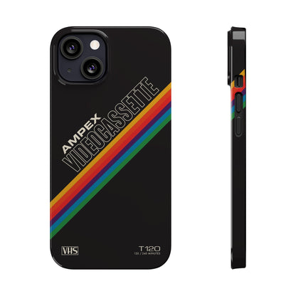 VHS Visions - retro AMPEX T-120 VHS tape inspired slim iPhone cases
