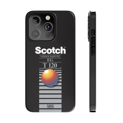 VHS Visions - retro Scotch EG T120 VHS tape inspired slim iPhone cases